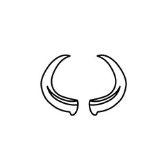 animal horn line art