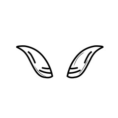 animal horn line art