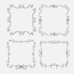 Ornament Square Frames for Social Media and Invitations layout design
