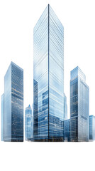 Fototapeta premium Corporate building development urban landscape glass structures modern architecture city skyline business environment