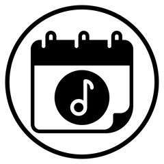 timetable glyph icon