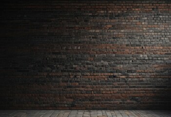 Black grunge wall, distressed bricks, aged mortar, deep shadows,  vintage,  texture,  stone