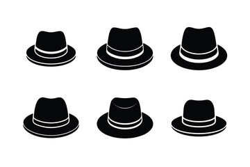 classic homburg hat front view clean design