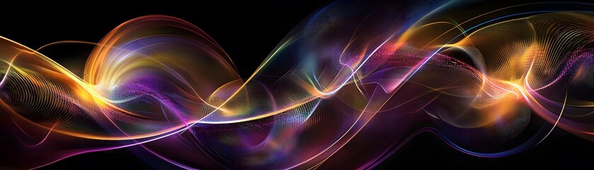 Naklejka premium Abstract design with flowing lines of vibrant colors.