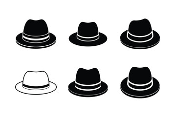classic homburg hat front view sharp lines