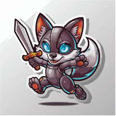 A modern and dynamic 3D fox logo design featuring a sleek, stylized fox head with bold gradients, sharp edges, and realistic depth effects. Perfect for tech companies, gaming teams, creative agencies,