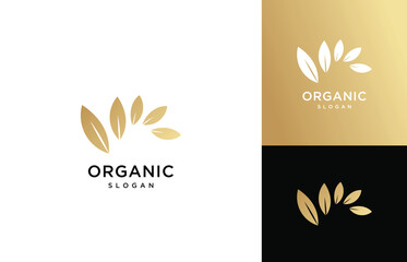 Leaf template custom logo design vector inspiration