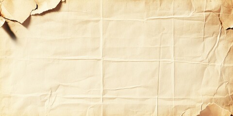 Aged, creased paper with burn marks and torn edges, showing a folded texture