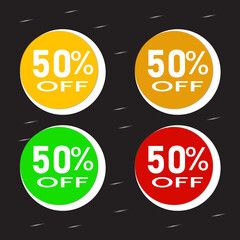 infographic vector  50% off illustration of an abstract background