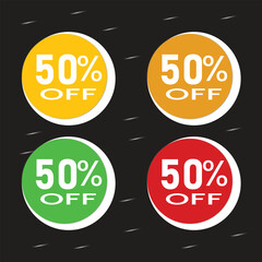 infographic vector  50% off illustration of an abstract background