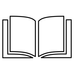 book symbol icon black line