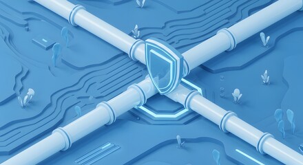 Pipeline Network Security Concept