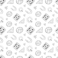 school supplies pattern, education seamless pattern, doodle school seamless pattern, hand drawn education pattern background, doodle school background