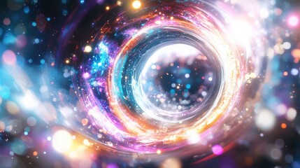Obraz premium Cosmic Swirl of Stars and Light in Expansive Space Environment