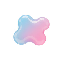 Abstract Silicone Blob in Soft Blue and Pink Gradient for Modern Designs