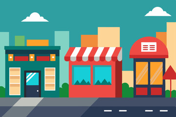 Obraz premium vector illustration of a shop window