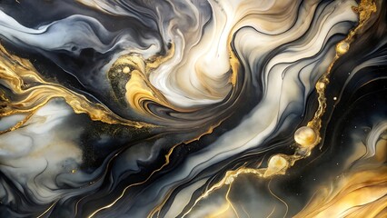 Luxurious gold veins swirling through smoky grey and cream echoing secrets of the earth s heart high