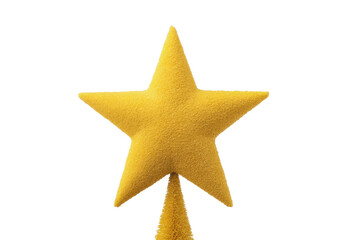 Obraz premium Golden textured five-pointed star on black background, cut out