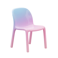 Colorful Plastic Chair with Soft Gradient Shades in Modern Style