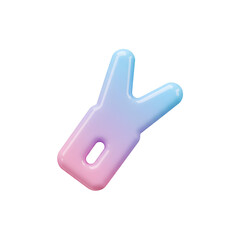 Cute pastel-colored bunny-shaped door hanger or decorative accessory in gradient tones of blue and pink