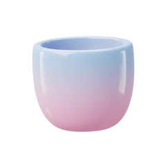 Minimalist pastel-colored ceramic bowl with smooth glossy finish for home decor or food presentation