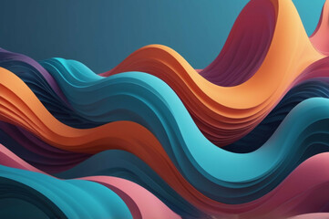 Abstract Colorful Waves