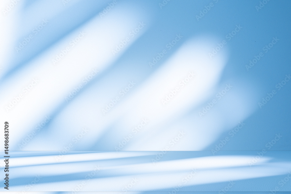 Aufkleber wall interior background, studio and backdrops show products. with soft light shadow from window col