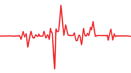 Red Heartbeat EKG Line Graphic Illustration