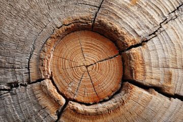 Naklejka premium Tree rings texture background
