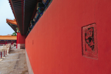 The architectural scenery of the Palace Museum in Beijing in clear weather