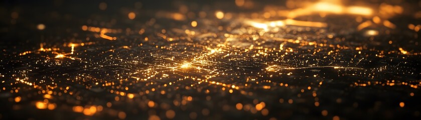 Abstract representation of city lights at night.