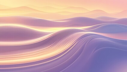 Abstract pastel landscape background with smooth undulating waves