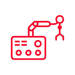 Robotic Arm Control Panel Icon, Automation