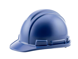 A blue engineer helmet on transparent background 