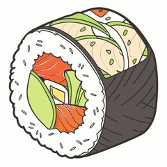 food roll vector image