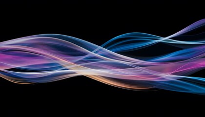 Abstract design of colorful, flowing lines.