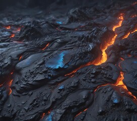 Abstract blue lava, swirling stone texture background  , pattern, bright