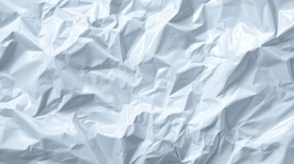 Abstract Light Blue Crumpled Plastic Texture