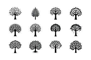 Vector Trees Silhouette Collection for Logos