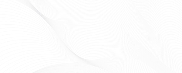 Abstract  white and gray color, modern design stripes background with curve lines, wavy pattern. Vector illustration.