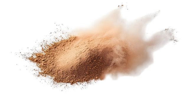 Cosmetic Powder Spill Isolated on Transparent Background