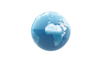 Fototapeta premium Realistic 3d rendering of earth globe showing continents and oceans, cut out