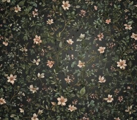 Intricate floral swirls, vines, and delicate leaves create a mesmerizing pattern , nature,  ornamentation