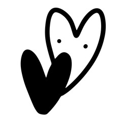 double heart design for templates.