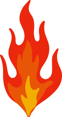 Flames have many colors in the fire.