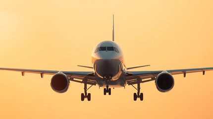Obraz premium Modern Airplane in Flight, Generative AI