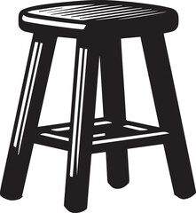 Modern Stool Design Vector