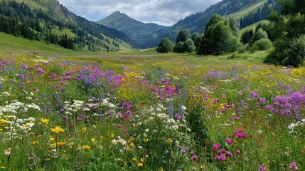 Colorful meadow landscape