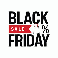 A bold, modern, and eye-catching Black Friday Sale logo design featuring dynamic typography, discount tags, shopping icons, and vibrant red and black color scheme. Perfect for e-commerce promotions, o