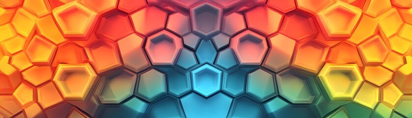 Colorful hexagonal pattern design.